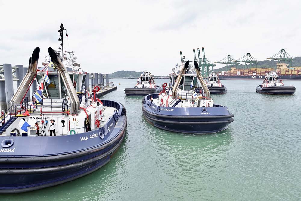 Canal de Panamá incorpora cinco nuevos remolcadores híbridos a su flota operativa