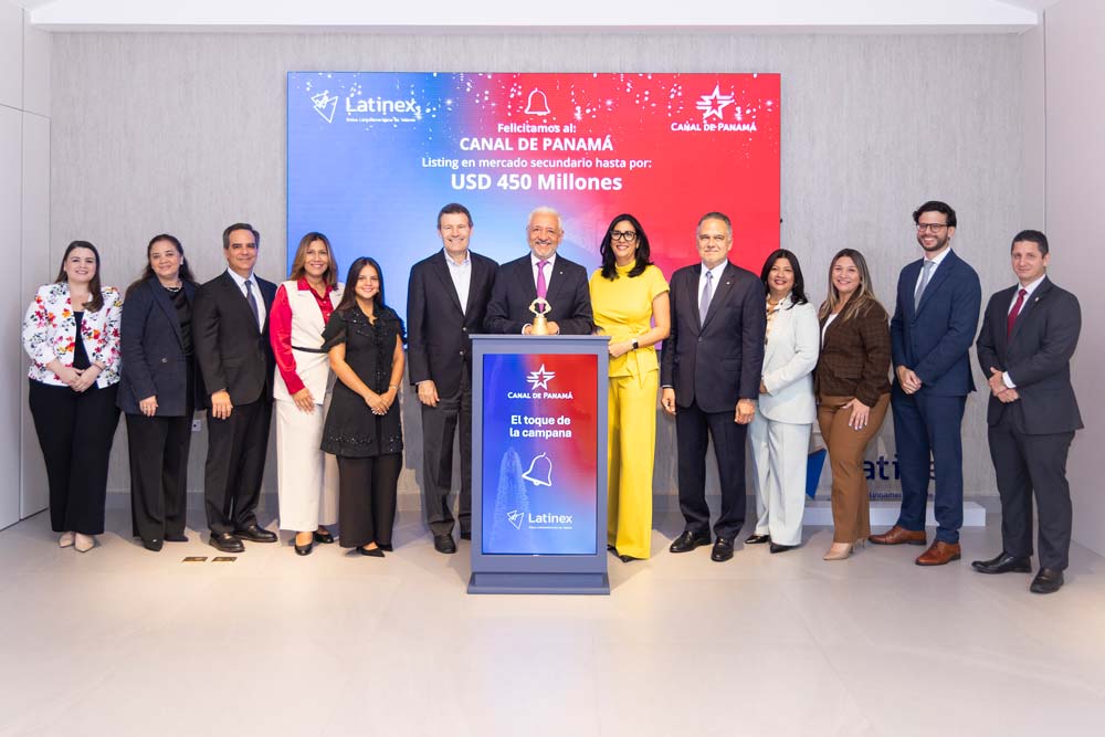 Canal de Panamá celebra el listado de su bono emitido en el 2015 al mercado secundario internacional de Latinex